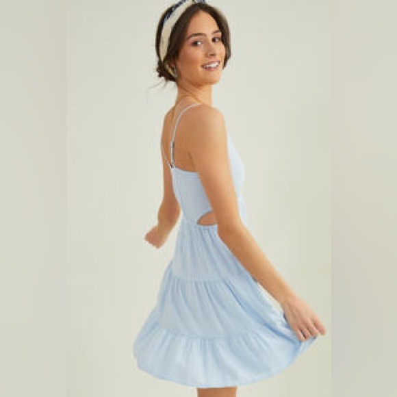 Altar'd State Dresses & Skirts - Altar’d State Light Blue Cutout Dress